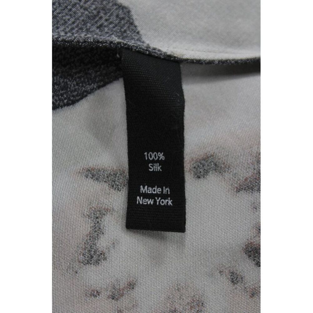 Voz Womens Camisole Gray Silk Floral Sleeveless Round Neck Pullover Size S
